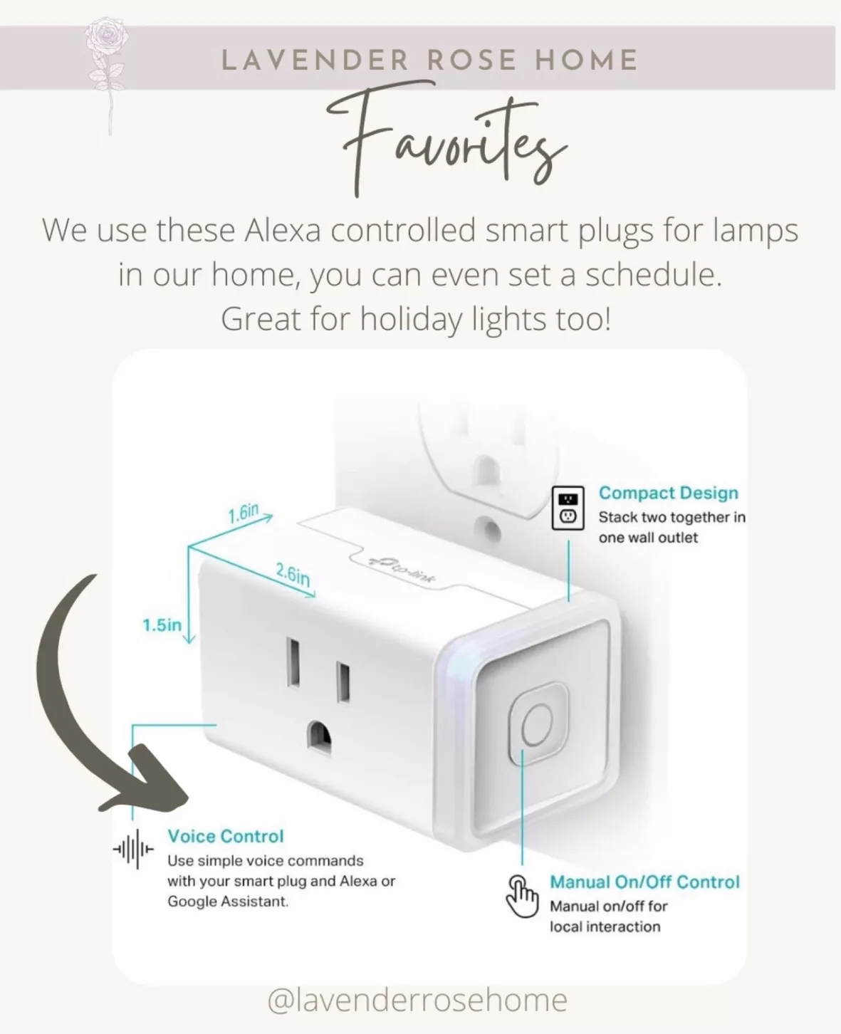 Kasa Smart Plug Mini 15A, Smart Home Wi-Fi Outlet Works with Alexa