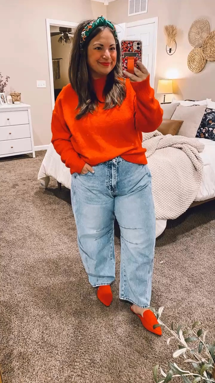 ✨ This sparkly red Walmart sweater is giving me all the holiday feels! ❤️Who says you can't shine bright on a budget?
mules: fit a tad oversized // wearing a 5
jeans: fit true to size // wearing a 14
sweater: fits true to size // wearing a large 

 #LTKHoliday #LTKSeasonal #LTKStyleTip
