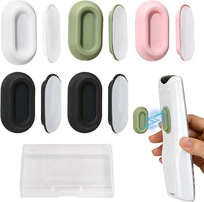 Magnetic Remote Control Holder Wall Mount, 5 Pack-Multicolored | Drill-Free Self-Adhesive Silicon... | Amazon (US)