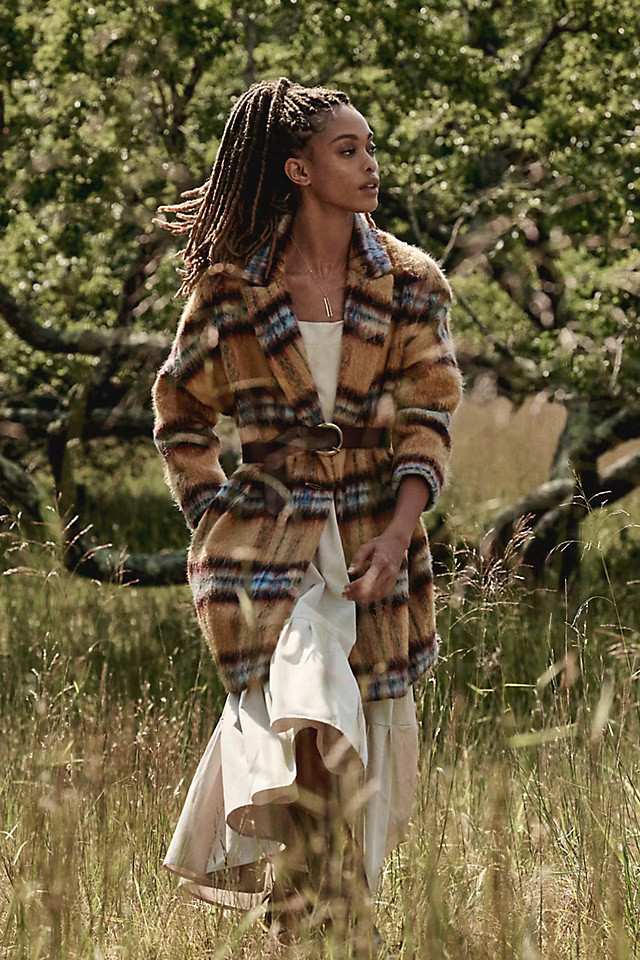 Brushed Plaid Coat | Anthropologie (US)