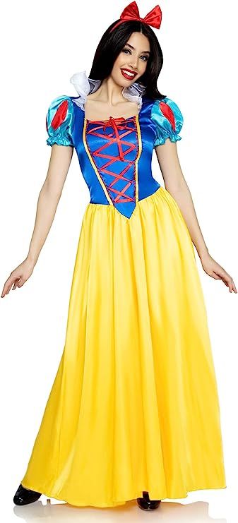 Leg Avenue Womens Classic Snow White Set Family Friend Full Length Princess Dress | Amazon (US)