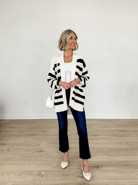 Striped sweaters are classic 👏 this cardigan fits true to size! Sized up one in the jeans! 

Loverly Grey, Target new arrivals

#LTKstyletip #LTKfindsunder50 #LTKSeasonal
