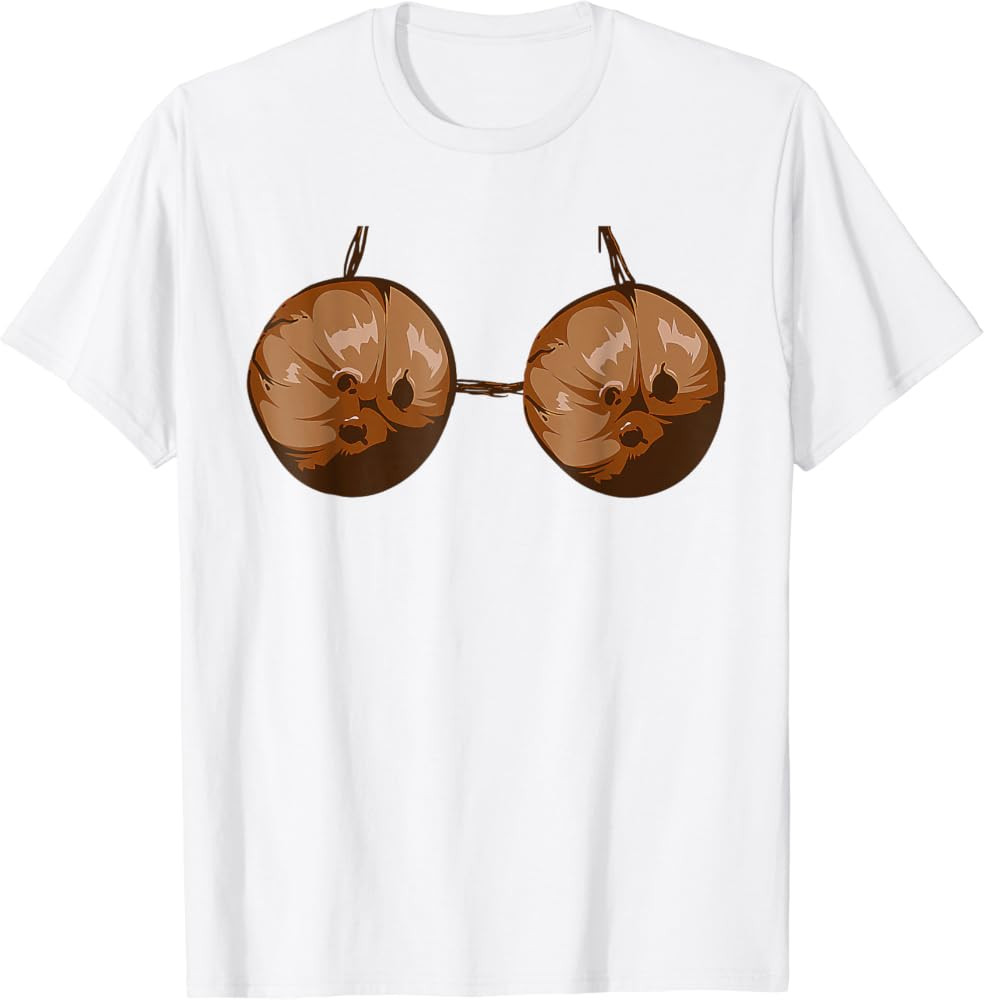 Funny Coconut Summer Coconuts Bra Funny Halloween Summer T-Shirt | Amazon (US)