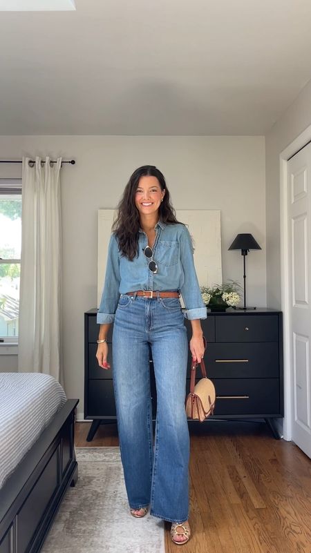 5 ways to style a denim top! My top is thrifted but linking  similar! 

#LTKFindsUnder100