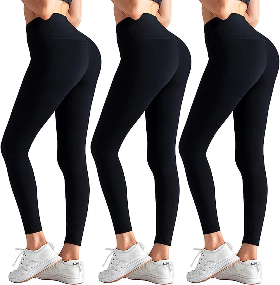 High Waisted Leggings for Women Butt Lift - Tummy Control Yoga Pants Workout Running Tights | Amazon (US)