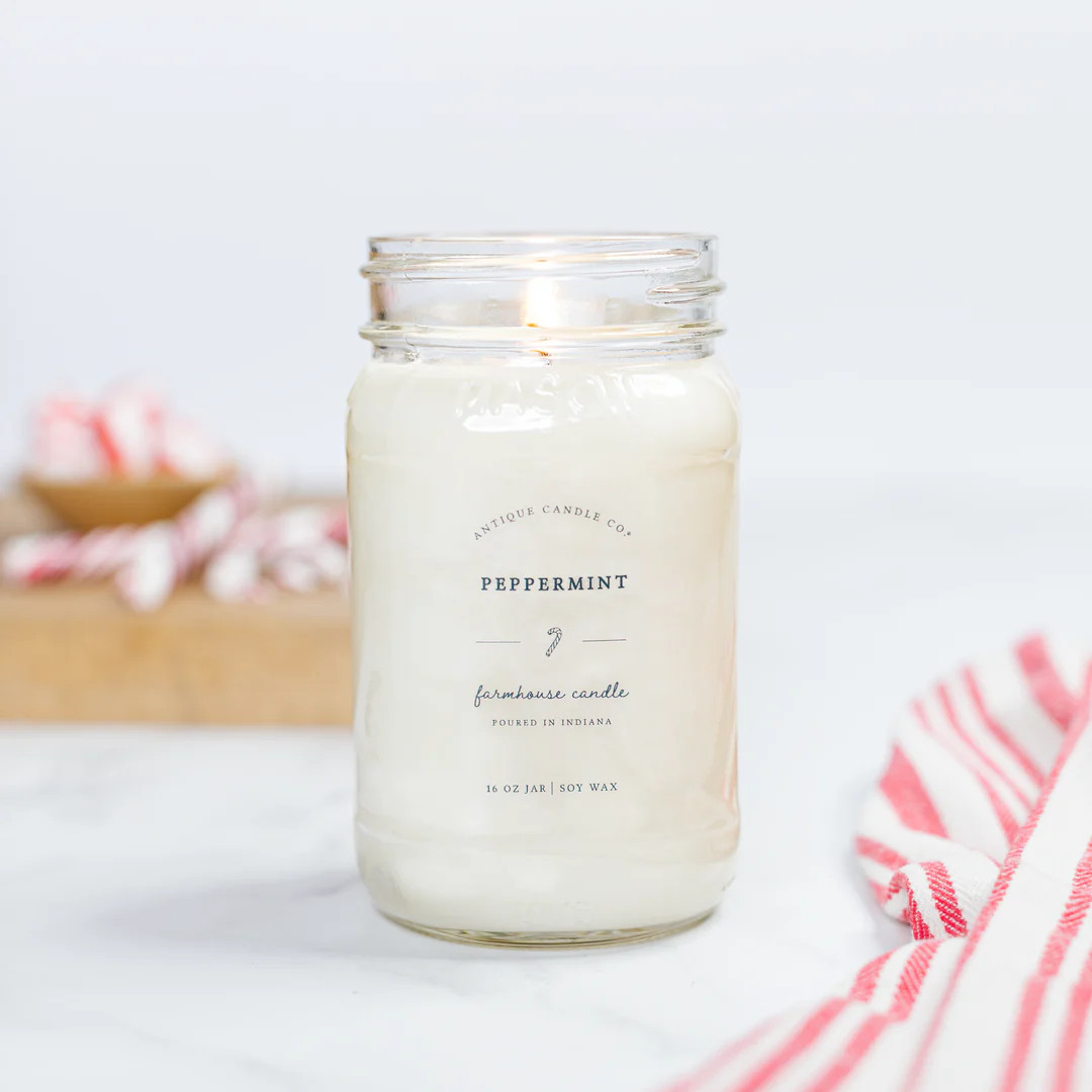 Peppermint 16 oz candle | Antique Candle Co.