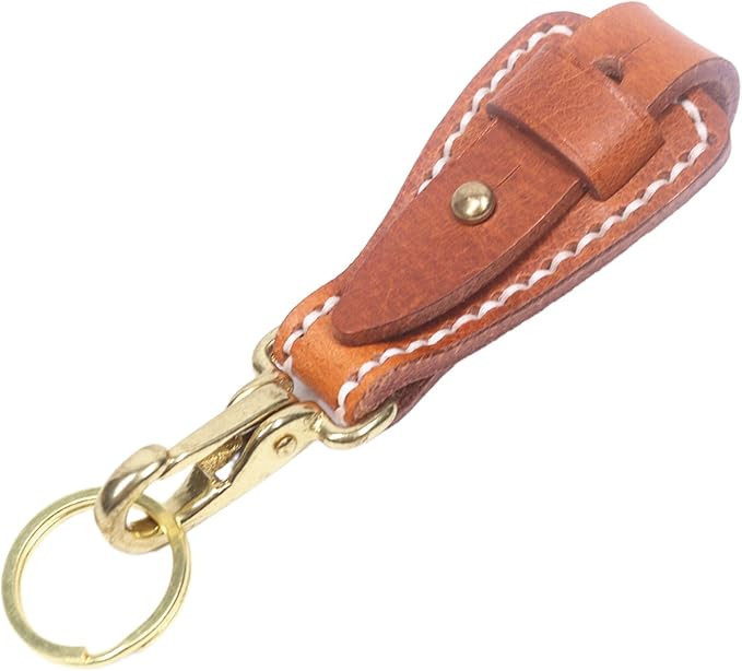 Handmade Leather Belt Keychain, Belt Loop Key Holder Clip, Heavy Duty EDC Belt Car Key Chain, Gif... | Amazon (US)