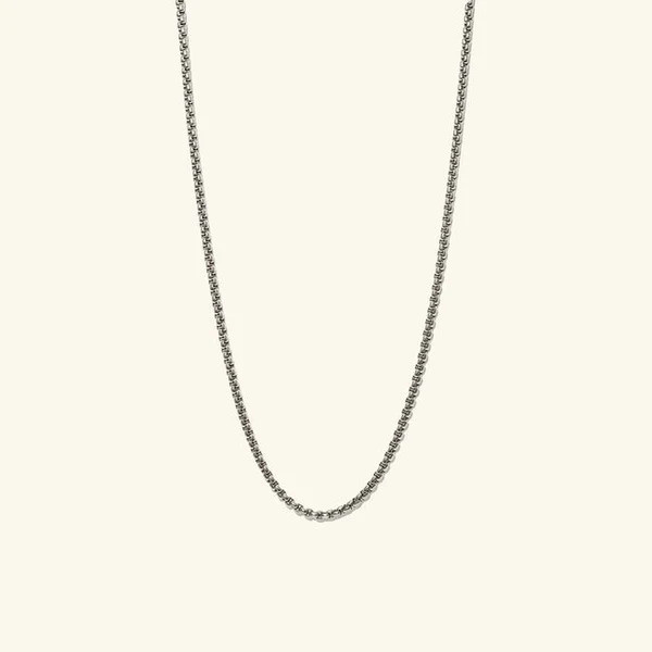 Round Box Chain Necklace | Mejuri Fine Crew