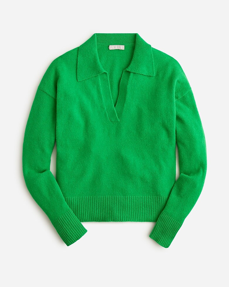 Collared V-neck sweater in Supersoft yarn | J. Crew US