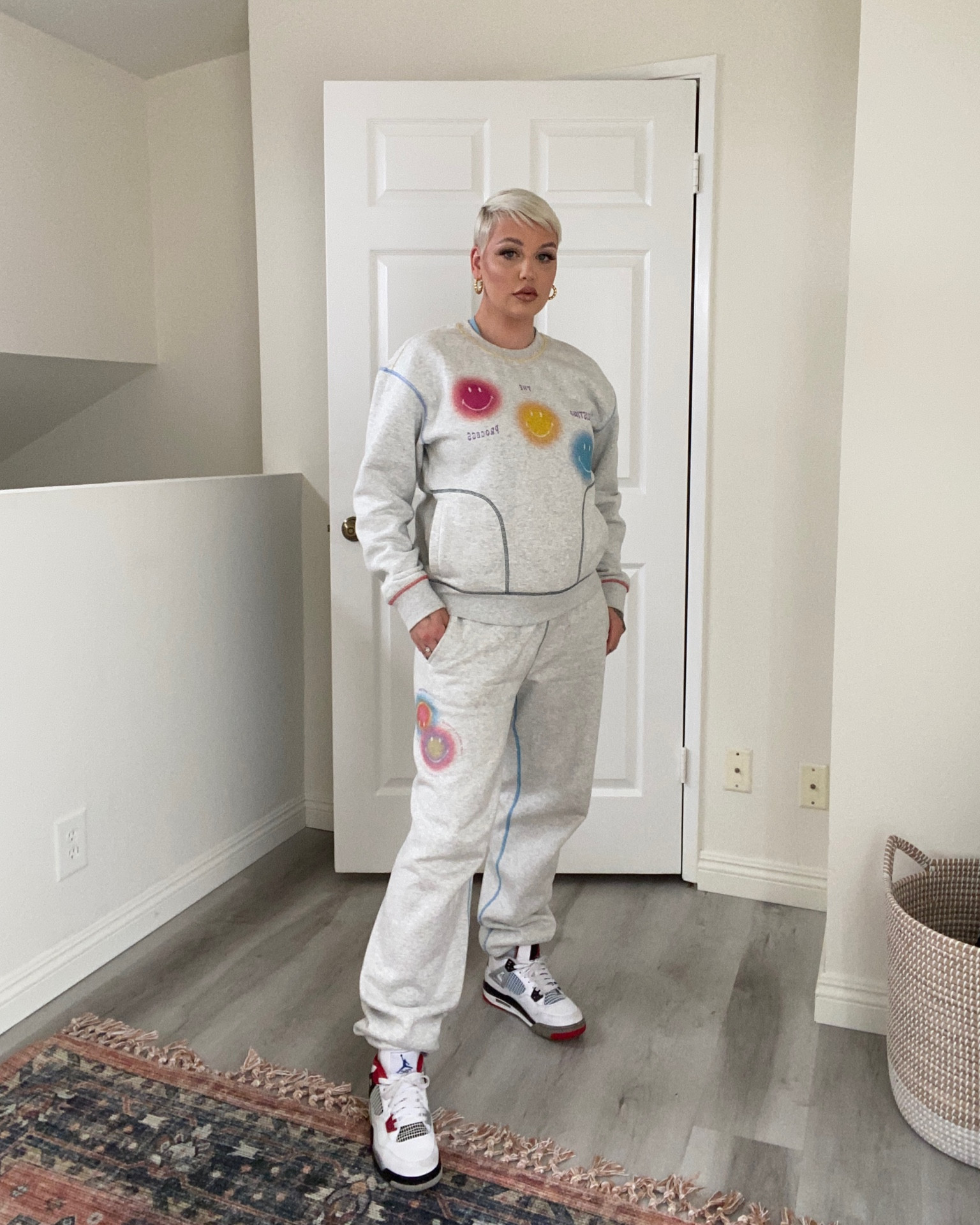 Sweatsuits everyday, nothing changed. Wearing my samii ryan x smiley sweat set! 🤍

#LTKfit #LTKshoecrush #LTKstyletip