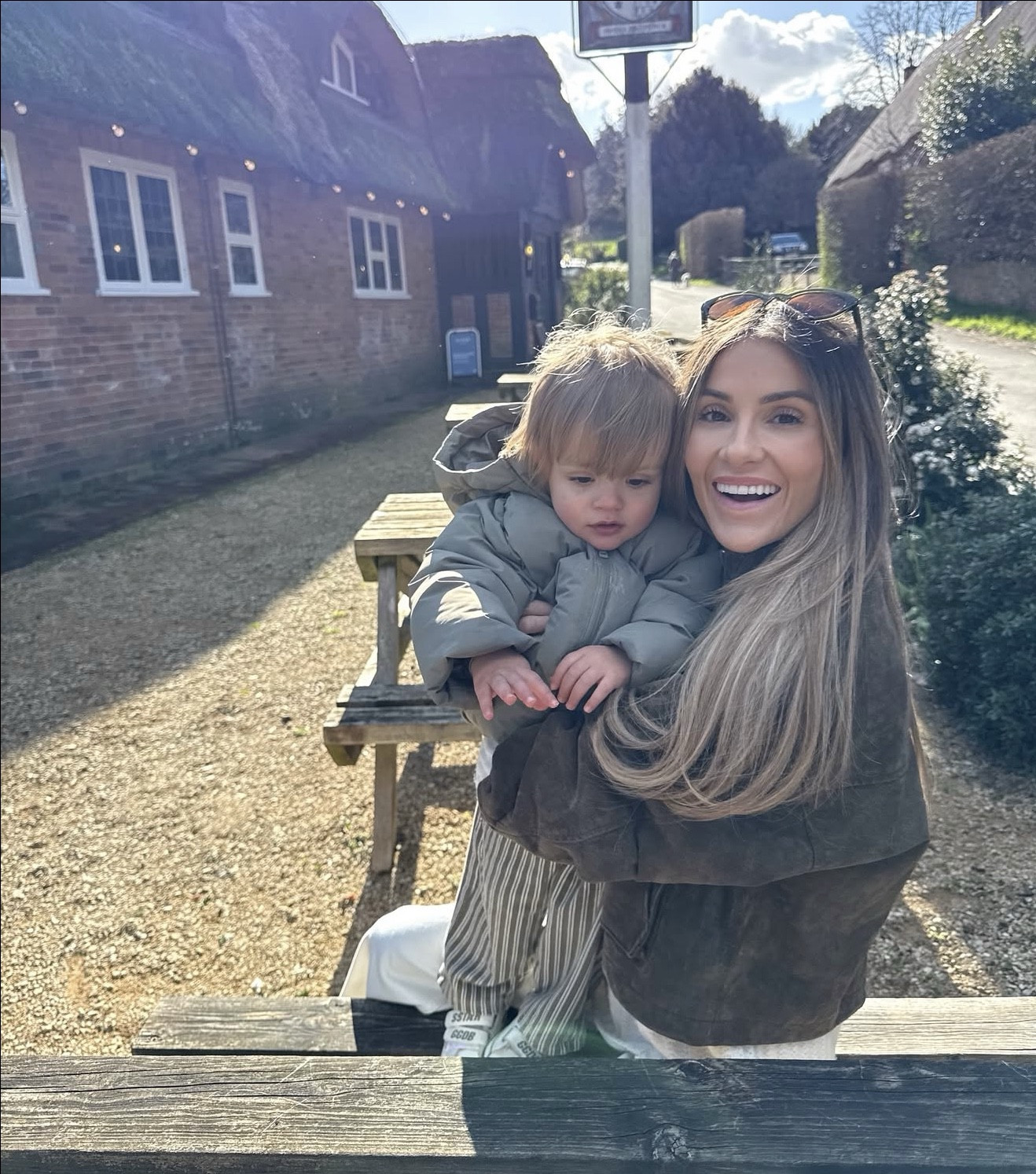 Love this bomber suede jacket 🤎

#LTKspring #LTKbaby #LTKjeans