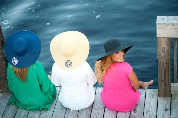 Monogrammed Floppy Hat Floppy Beach Hat Monogrammed Beach | Etsy | Etsy (US)