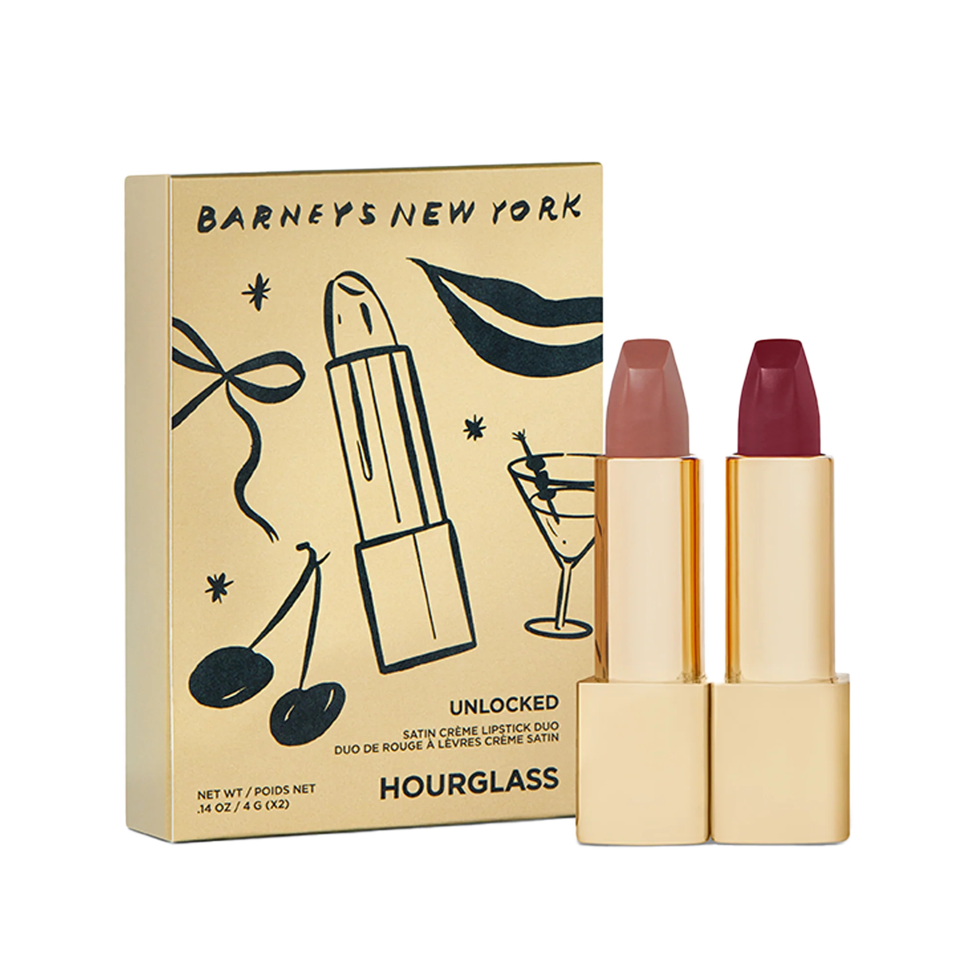 Hourglass Cosmetics HOURGLASS & BARNEYS NEW YORK - UNLOCKED SATIN CRÈME LIPSTICK  DUO | Hourglass Cosmetics