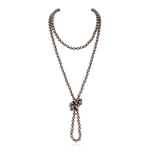 Navajo Pearl Necklace Long Western Jewelry for Women Cowgirl Vintage Beaded Pearl Necklaces (4) | Amazon (US)