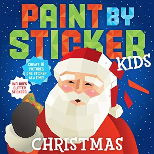 Paint by Sticker Kids: Christmas: Create 10 Pictures One Sticker at a Time! Includes Glitter Stic... | Amazon (US)
