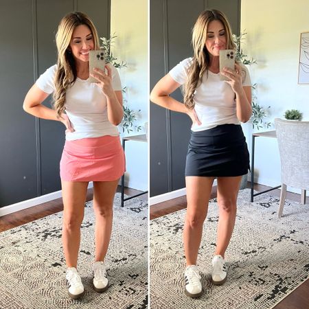 Two options for Amazon Athletic skirts - both have built in shorts! Wearing a small in both! 

#LTKover40 #LTKSeasonal #LTKfindsunder50