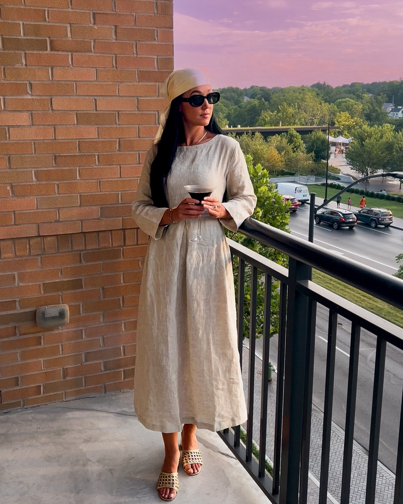 Linen maxi dress 