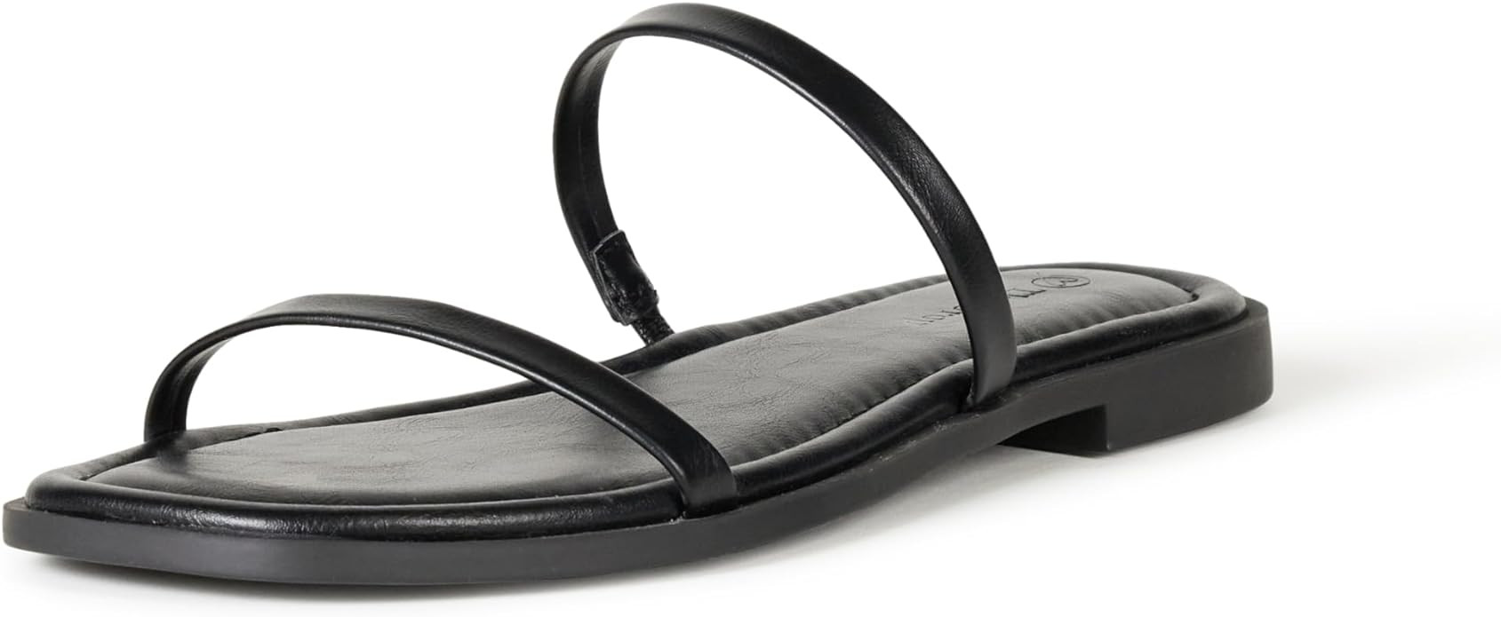 The Drop Women's Paris Square Toe Two Strap Flat Sandal | Amazon (US)