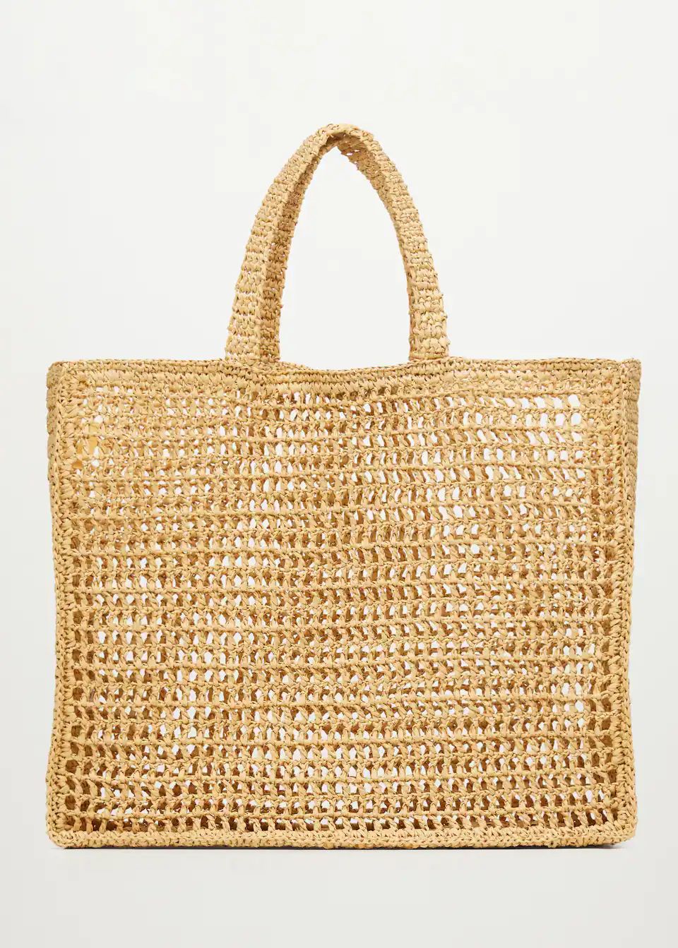 Raffia shopper bag | MANGO (US)