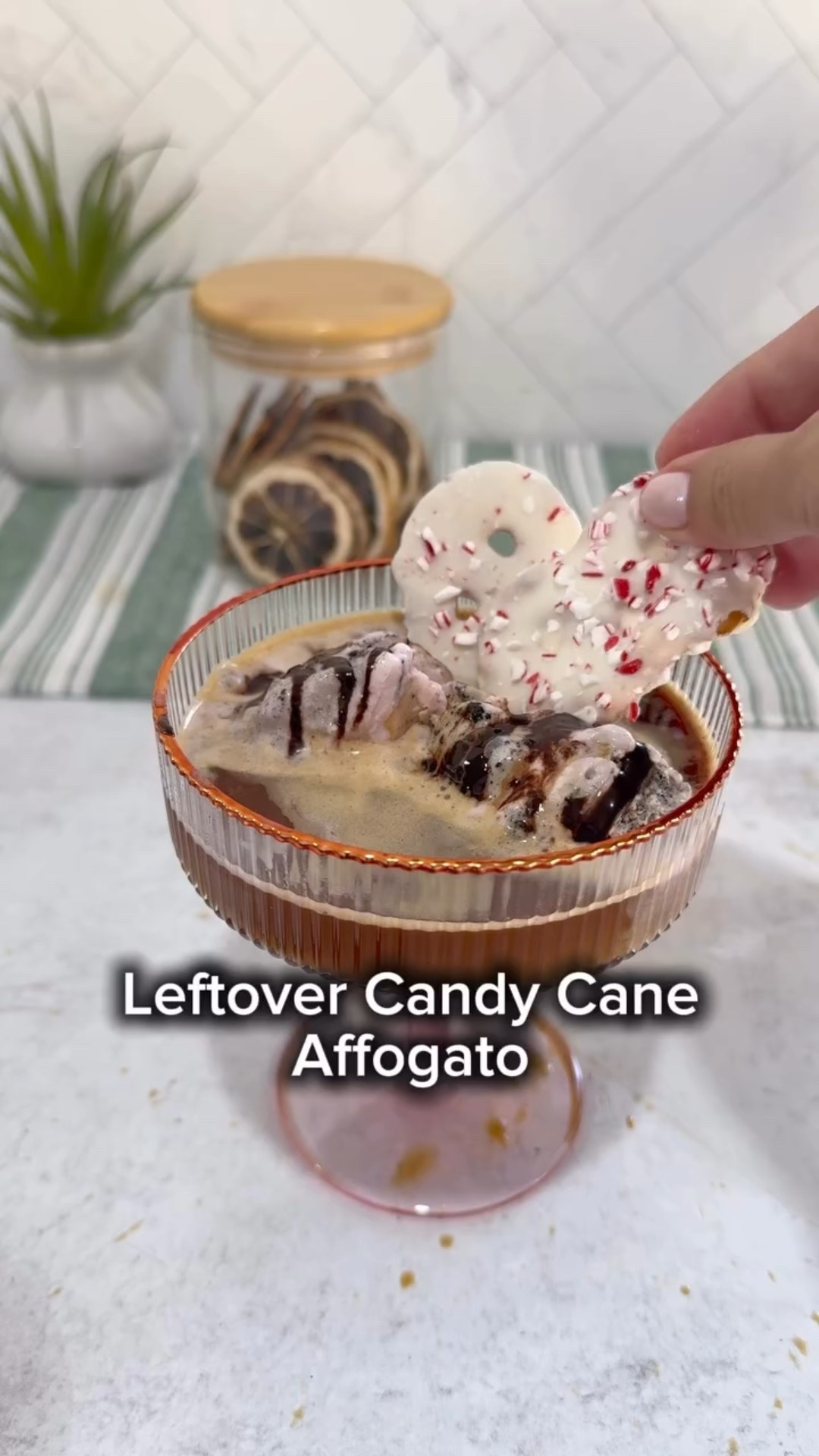 Leftover candy cane affogato, because we can’t let it go to waste! 

I used some of the @traderjoes candy cane peppermint Joe ice cream, chocolate syrup, and a bold espresso. 

#coffee #affogato #easyrecipe #coffeeathome #coffeetime