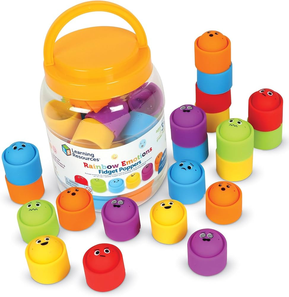 Rainbow Emotions Fidget Poppers Classroom Set | Amazon (US)