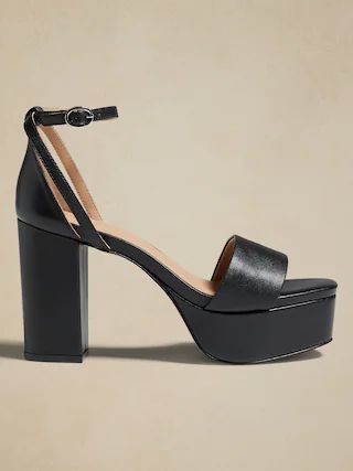Leather Platform Heels | Banana Republic Factory