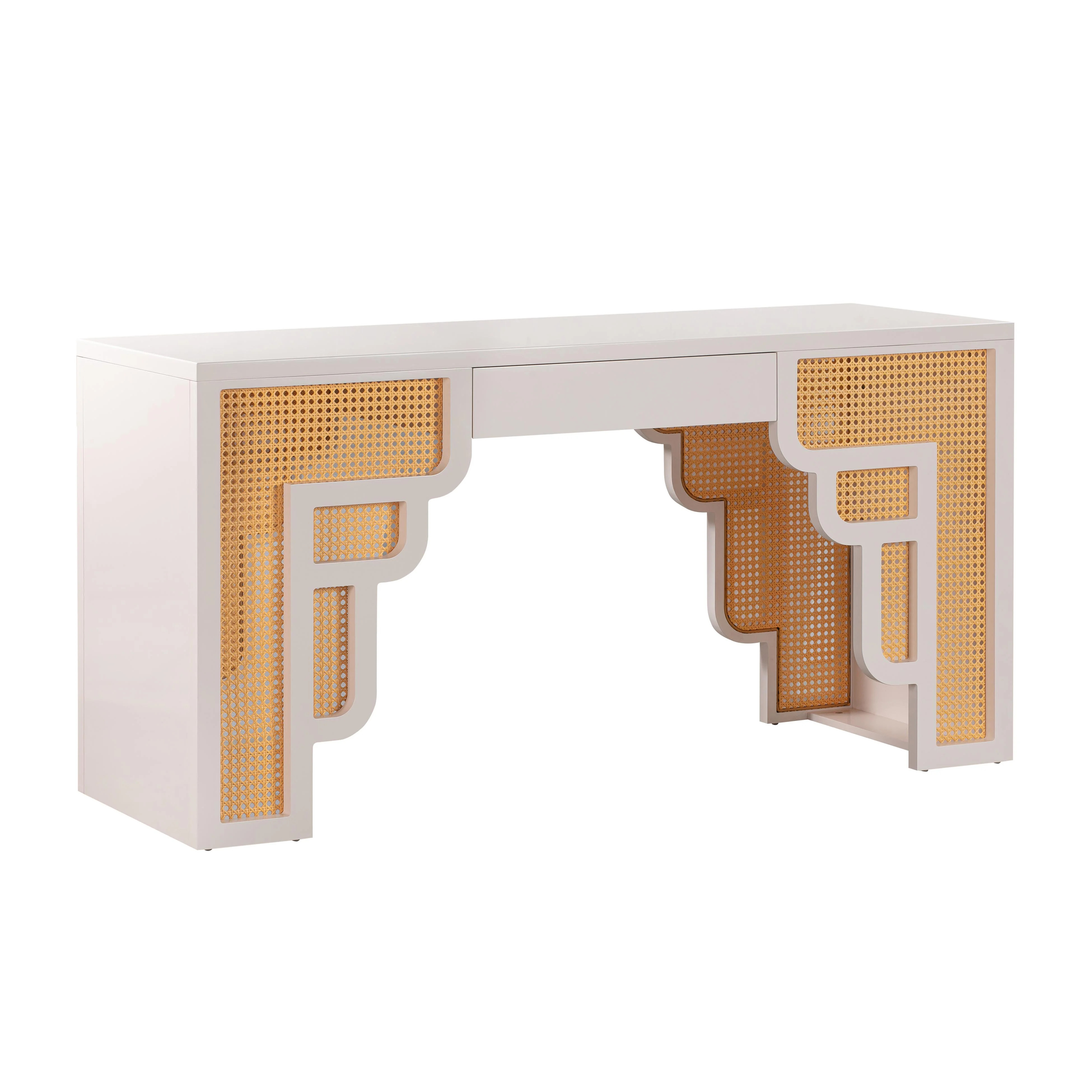 TOV Furniture Suzie Cream & Rattan Desk - Walmart.com | Walmart (US)