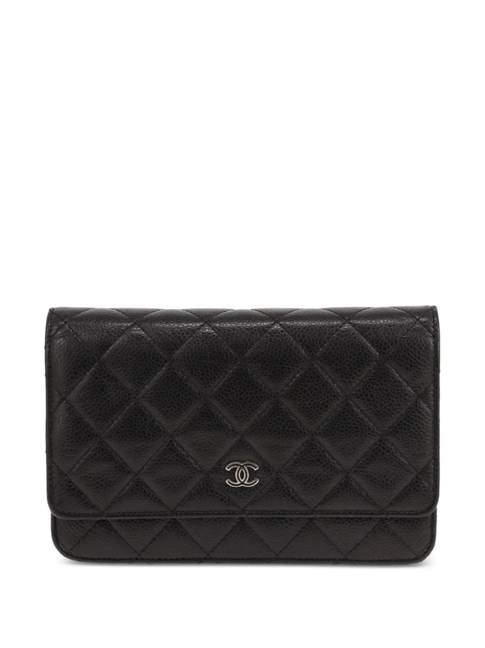 CHANEL Pre-Owned 2016 quilted Wallet on Chain shoulder bag - Black | Farfetch Global