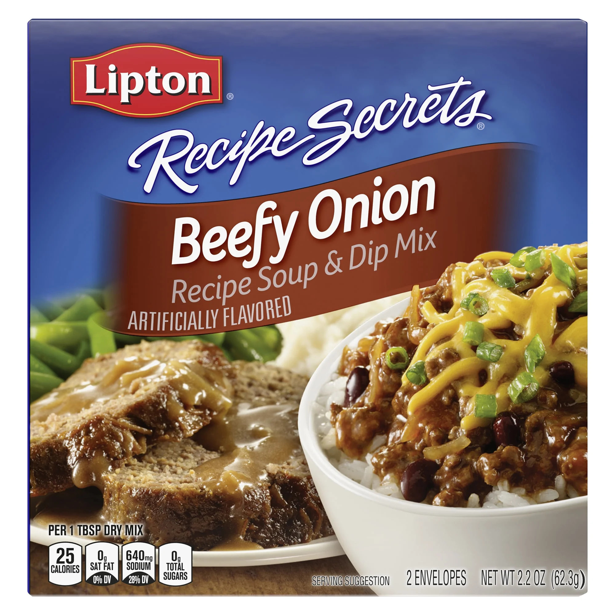 Lipton Recipe Secrets Beefy Onion Dry Recipe Soup and Dip Mix, 2 Oz, 2 Pack | Walmart (US)