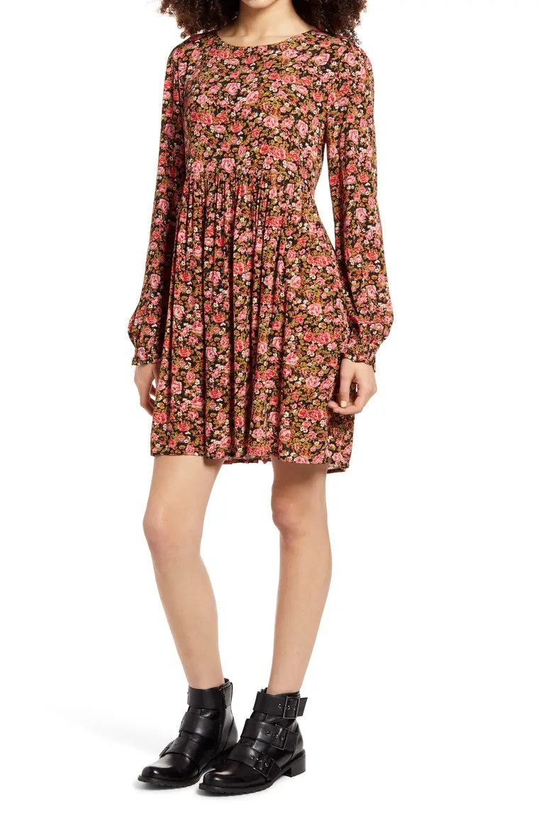 Print Long Sleeve Dress | Nordstrom