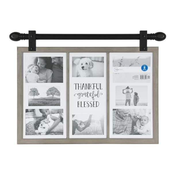 Mainstays 8-Opening Barn Door 4 x 6 and 5 x 7 Picture Frame and Wall Picture Frame 19.5” H x 27... | Walmart (US)