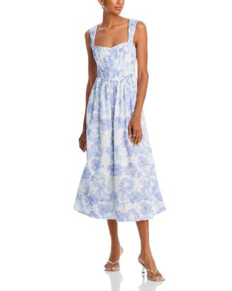 Eyelet Bustier Midi Dress - Exclusive | Bloomingdale's (US)