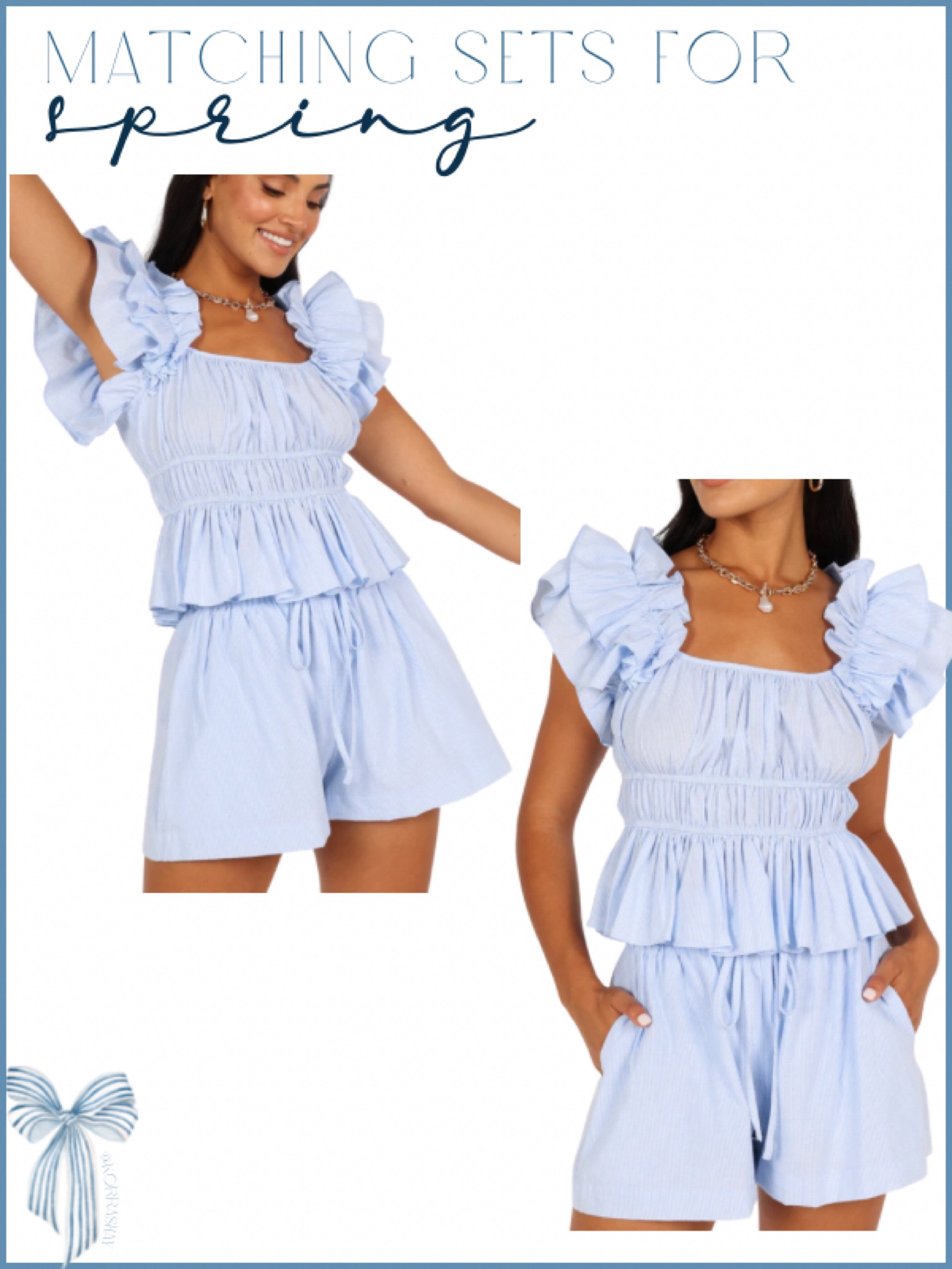 Adorable matching sets for spring 2023! Full outfit ideas that are super easy for spring time 💕

#LTKunder100 #LTKSeasonal #LTKFind