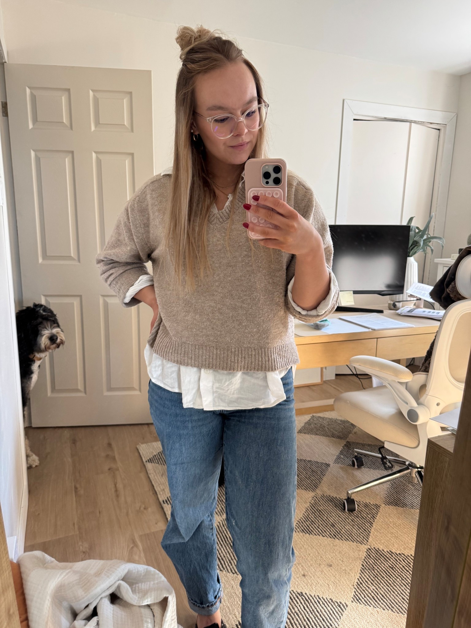 Cozy layered fall outfit🤍🍂

#LTKworkwear #LTKstyletip #LTKfall