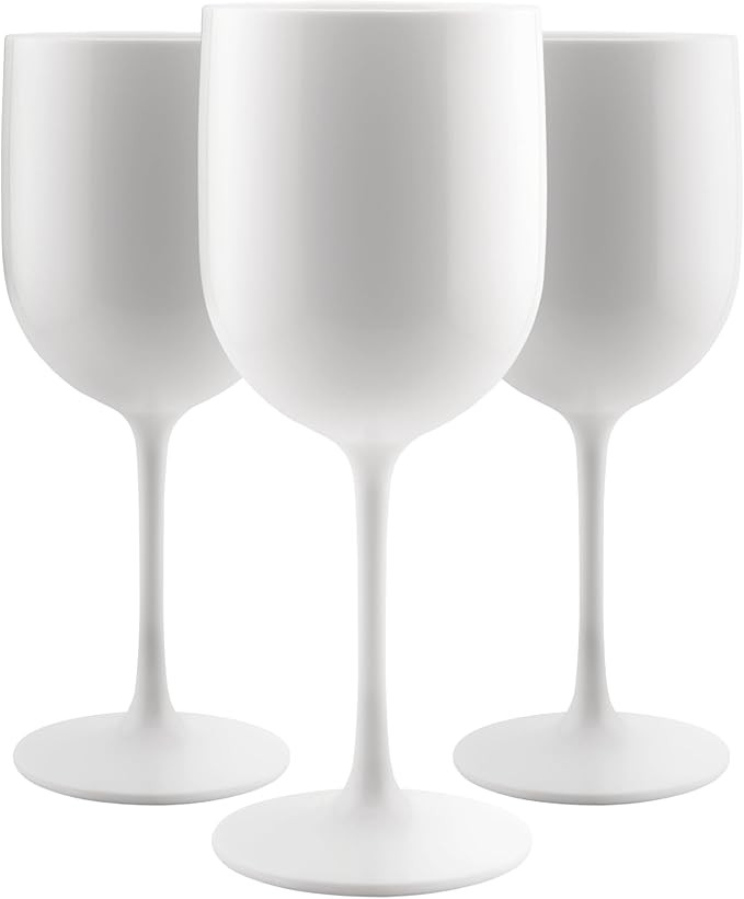 FOX & GRAPES Plastic Stemmed Wine Glasses | Unbreakable/Shatterproof, Reusable, Food Safe, Dishwa... | Amazon (US)