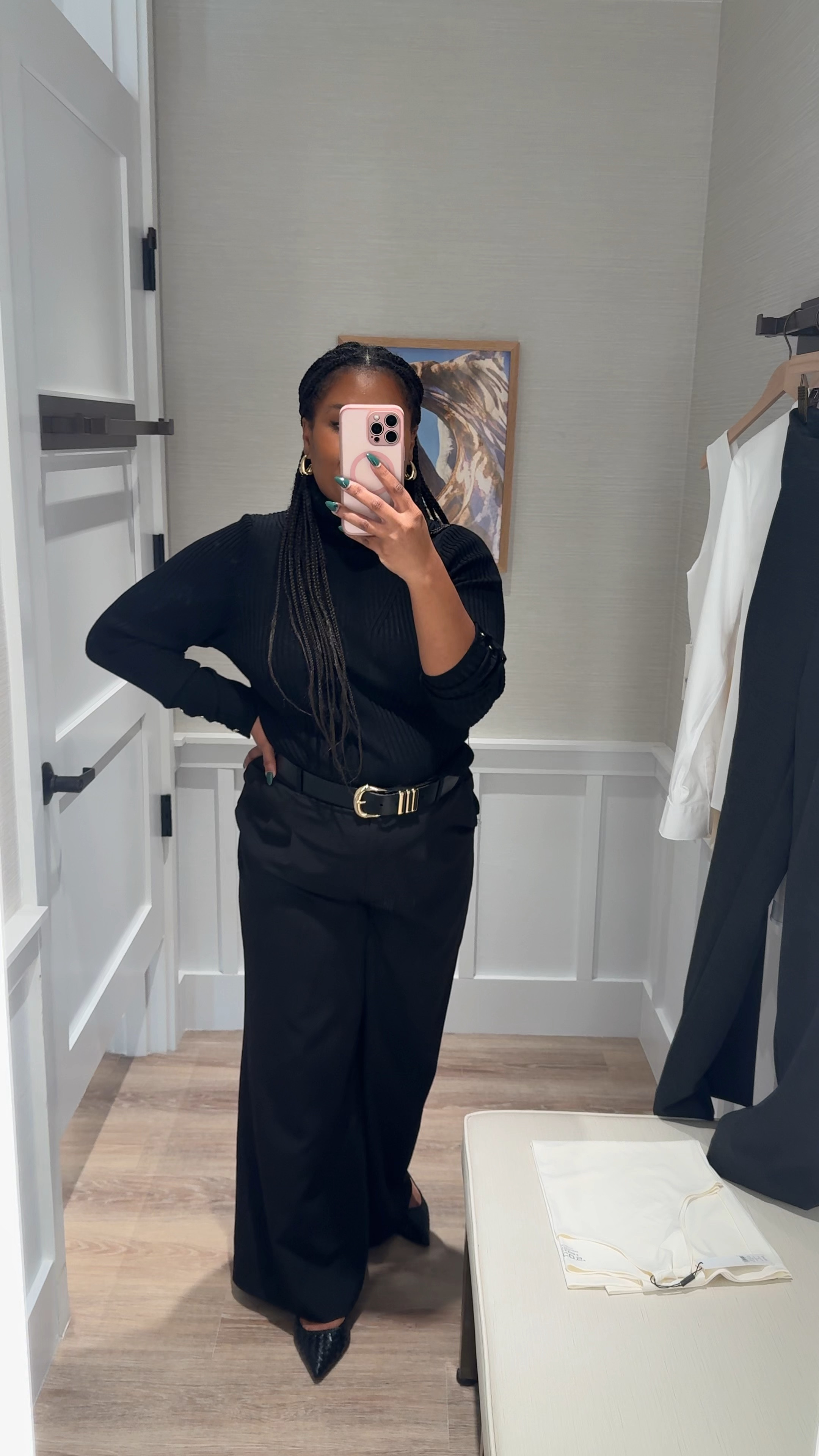 I love an all black look paired with mixed metals! 

Everything fits true to size. The turtleneck is super comfortable with nice stretch and is lightweight enough that I wore it in Florida! 

This outfit packs nicely without taking up too much space 

#LTKStyleTip #LTKWorkwear #LTKTravel