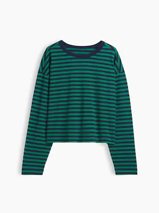 Knit Oversized Crop T-Shirt | Gap (US)