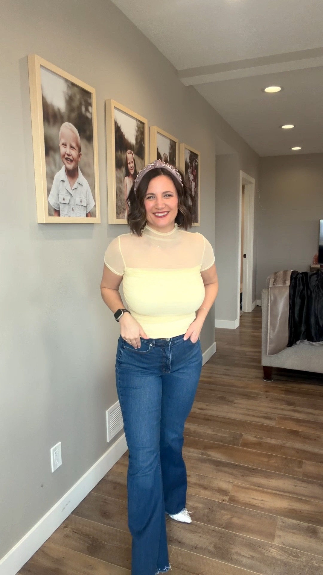 Wintet doesn't mean you can wear fun colors! I love this primrose yellow top for a fun date night look! 