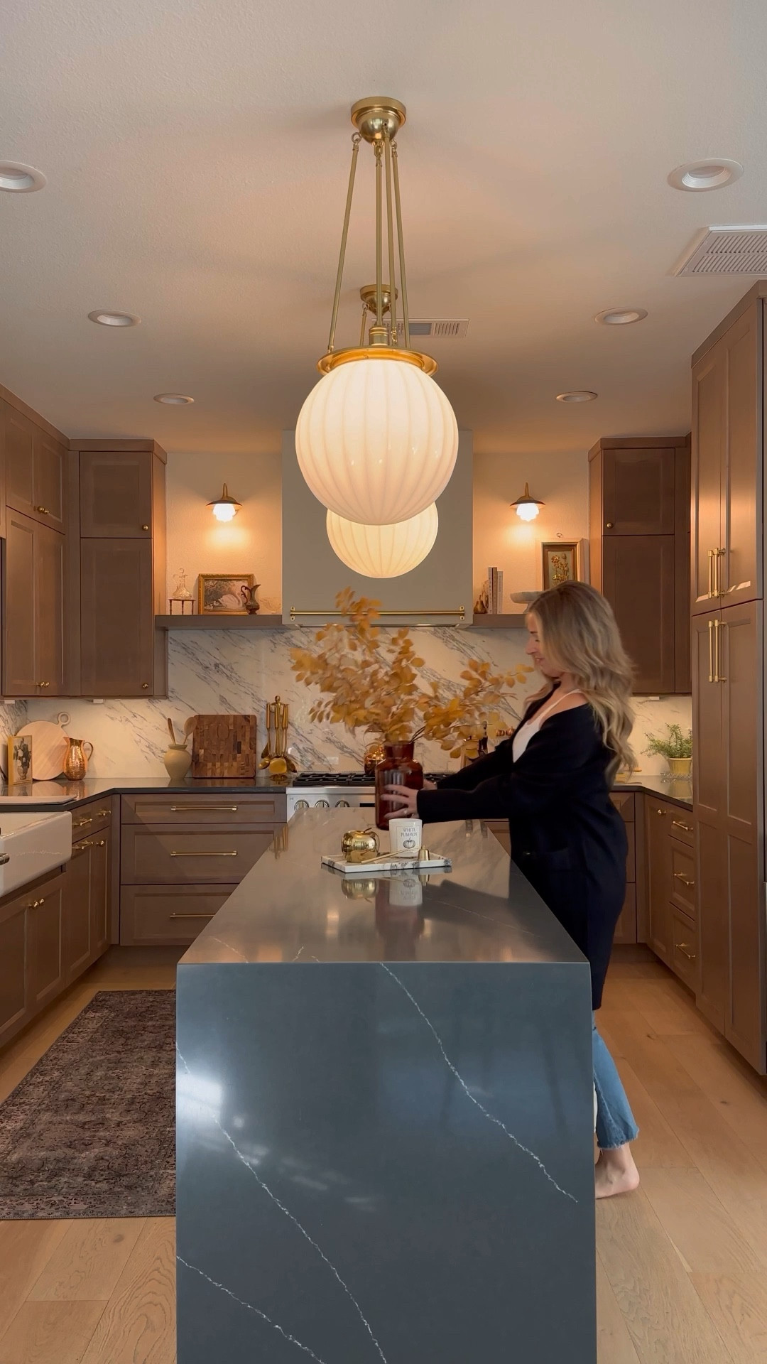 This gorgeous affordable fall arrangement makes for the easiest kitchen island decor! 

Target, rejuvenation, hood pendant, fluted lights kitchen sconces, kitchen styling ideas, autumn kitchen, budget friendly decor 

#LTKSeasonal #LTKhome #LTKunder50