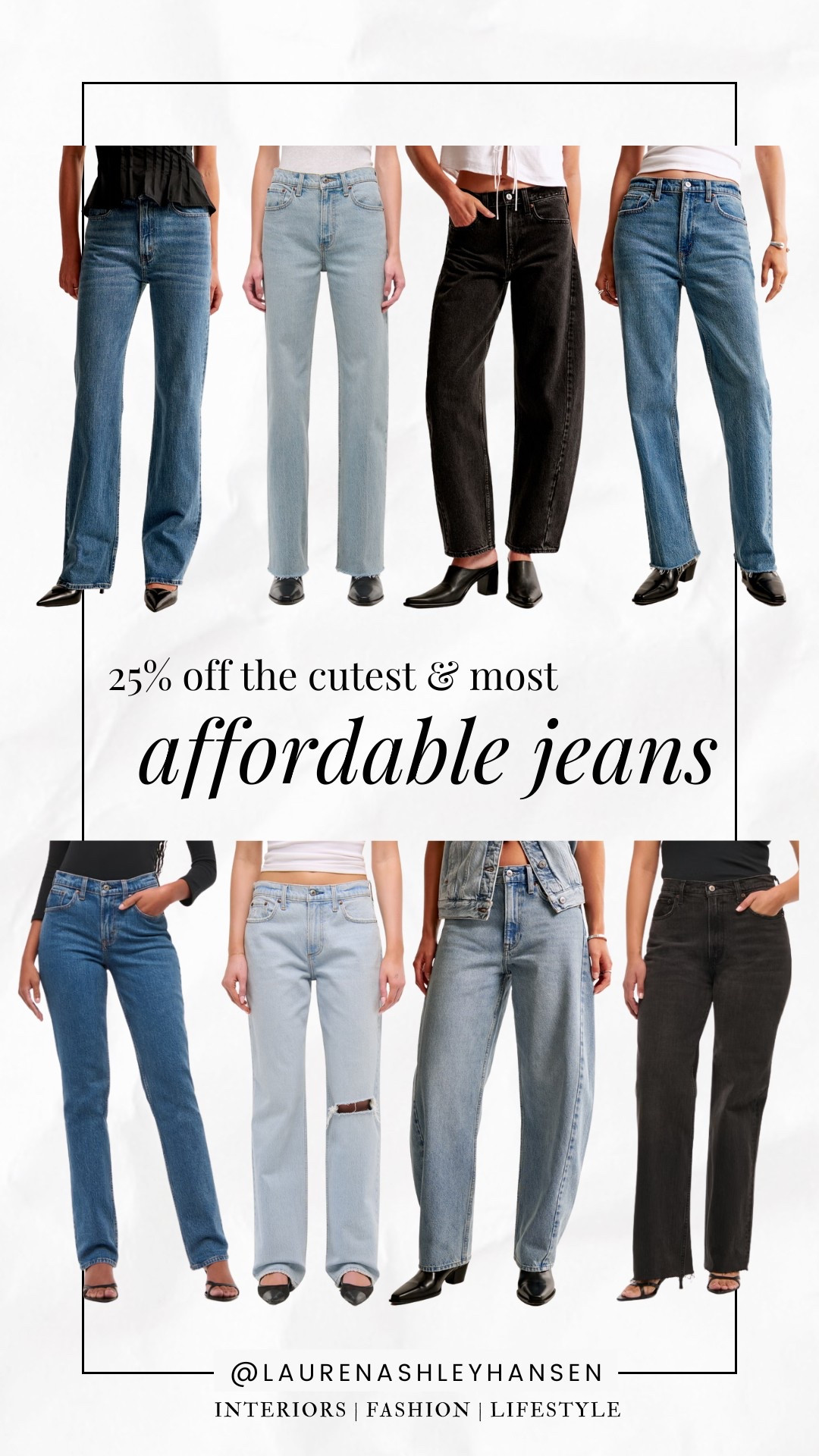 Abercrombie is 25% off everything sitewide with free shipping on orders of $99 or more! I grabbed a handful of these styles a few weeks ago and I’m loving the denim refresh for spring! 

#LTKStyleTip #LTKSaleAlert