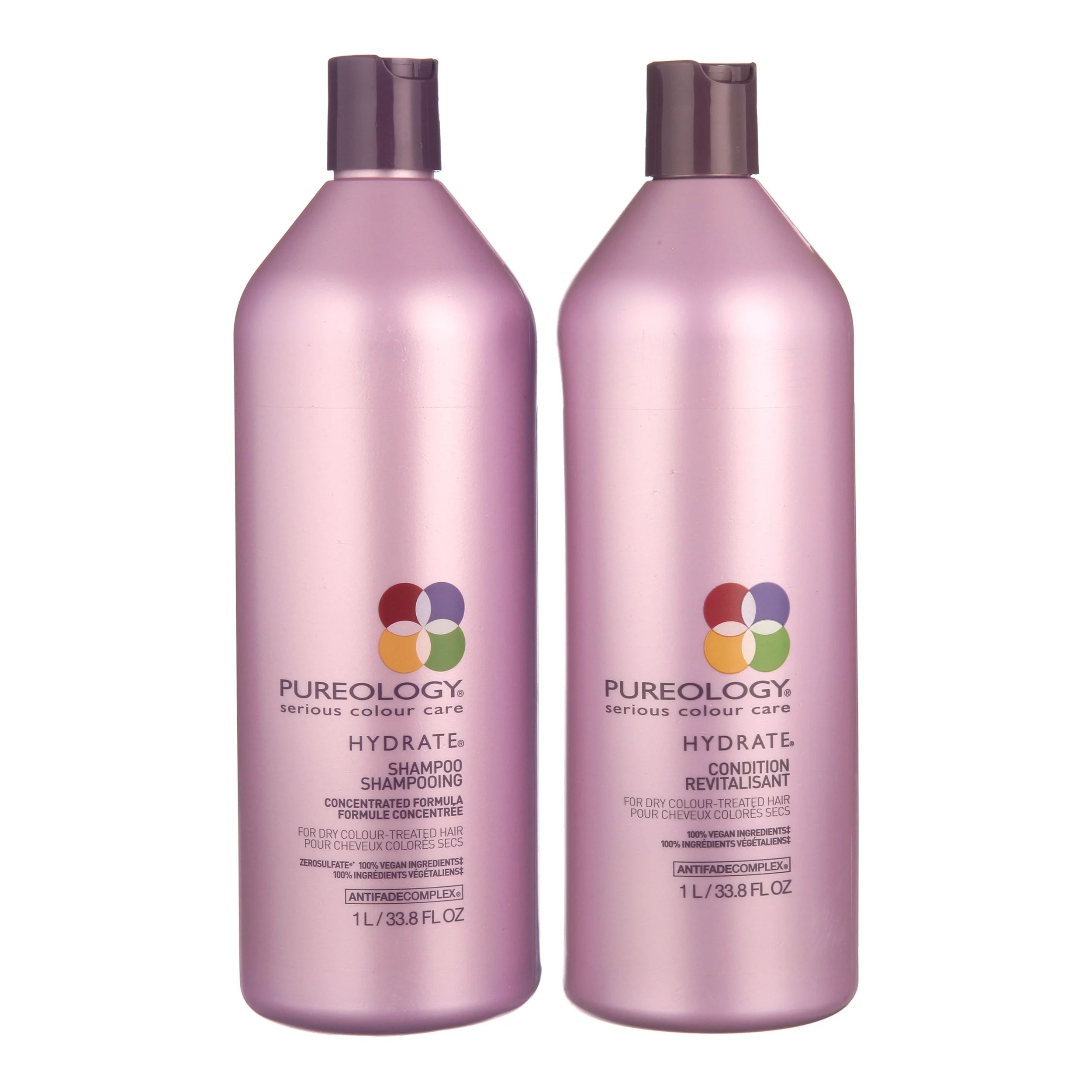 Pureology - ($138 Value) Pureology Hydrate Shampoo And Conditioner Liter Set, 33.8 Fl Oz - Walmar... | Walmart (US)