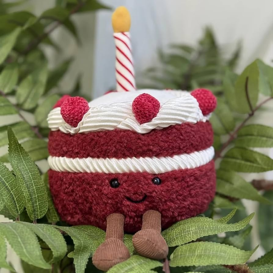 Birthday Cake Plush, 7.9" Cute Birthday Stuffed Animal for Girls, Funny Food Plushie, Soft Smile ... | Amazon (US)