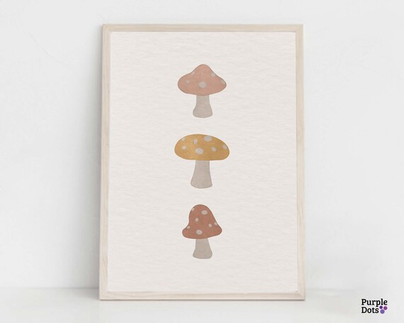 Boho Fall Nursery Print, Mushrooms Printable Wall Art, Fall Nursery Artwork, Holidays Baby Room D... | Etsy (AU)