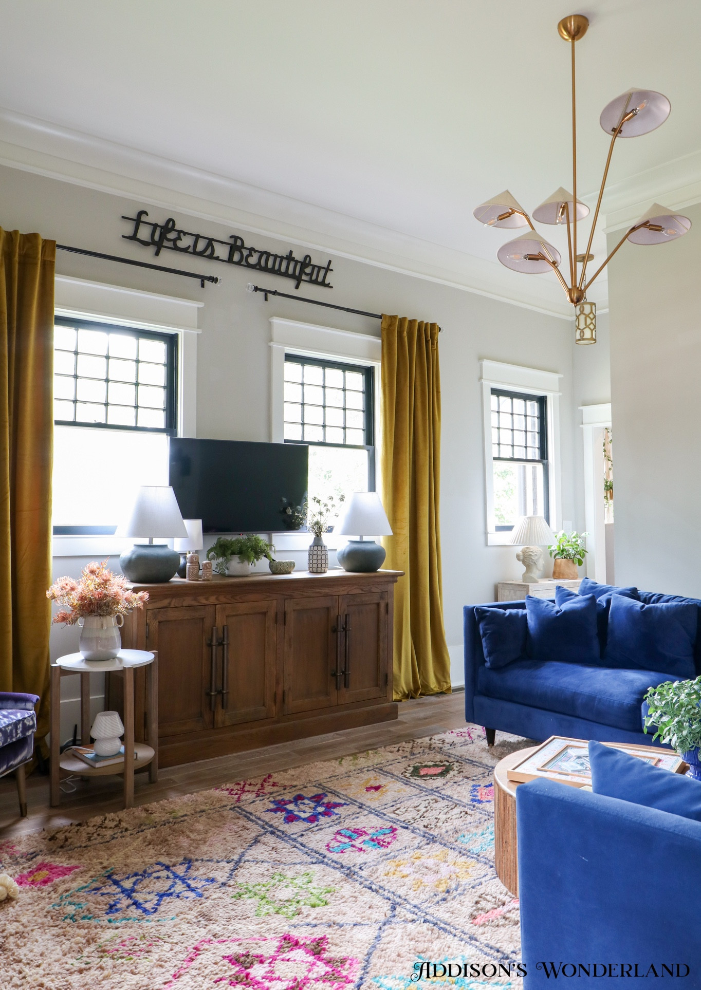 Yesterday I posted “before” pictures of our family room and now here it is TODAY! 💙 P.S. There are lots and lots of affordable pieces in this room from the curtain panels to the accessories! Linked it all right here… 

#LTKunder50 #LTKunder100 #LTKhome