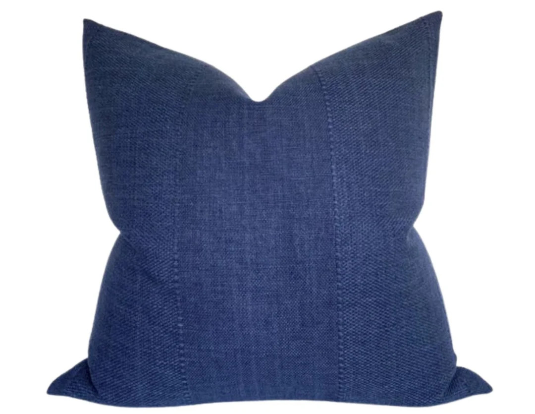 Caravane Pillow Cover in Kao Blue Designer Pillow Covers - Etsy | Etsy (US)