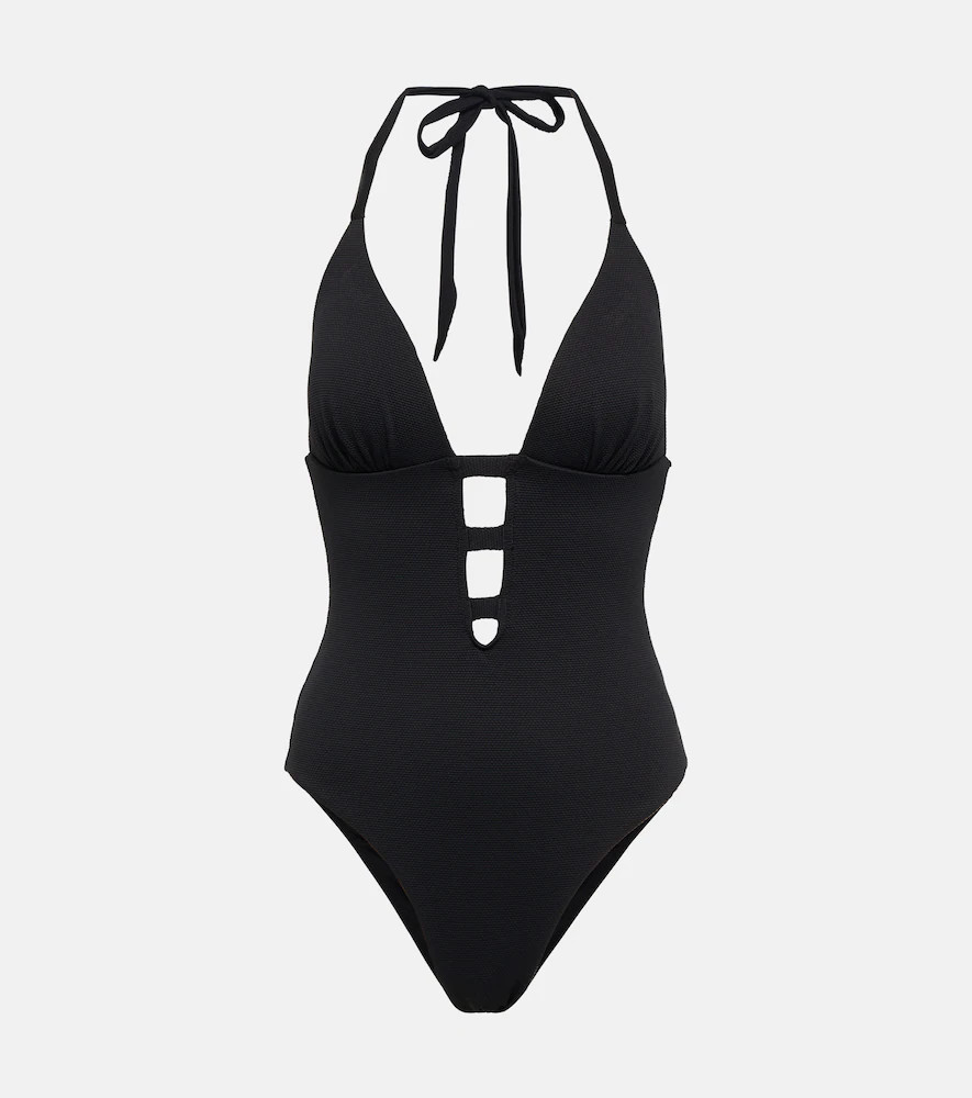 Alexandra Miro Cindy cutout halterneck swimsuit | Mytheresa (US/CA)