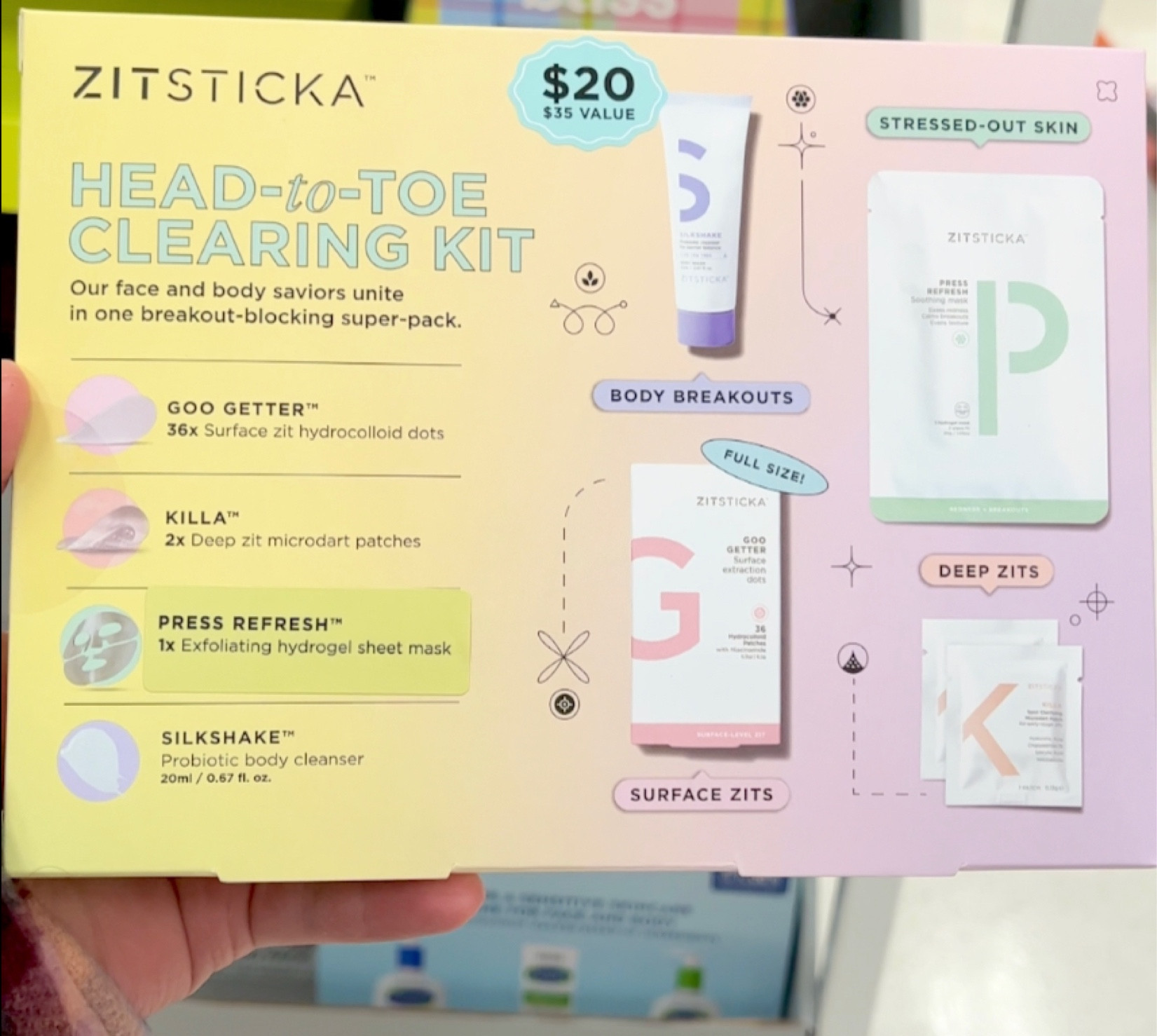ZitSticka Head-to-Toe Zit Clearing Gift Set - 5pc at Target 

On sale till 11/19 

Buy one gift set, buy one 25% off 

#LTKGiftGuide #LTKbeauty #LTKHoliday