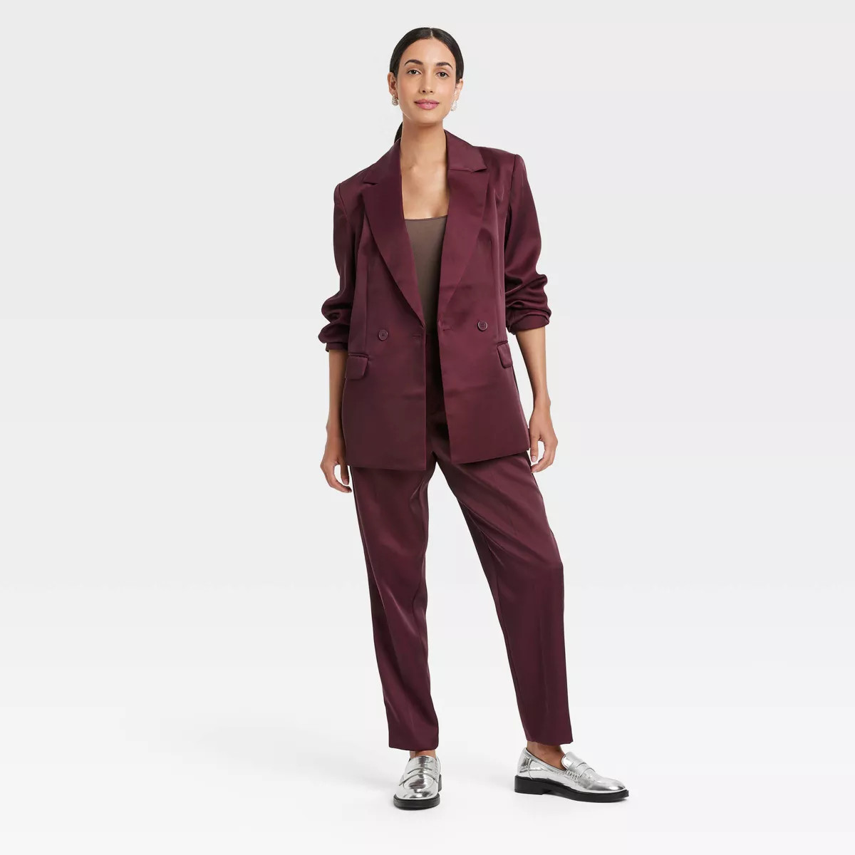 Women's Structured Satin Blazer - A New Day™ | Target