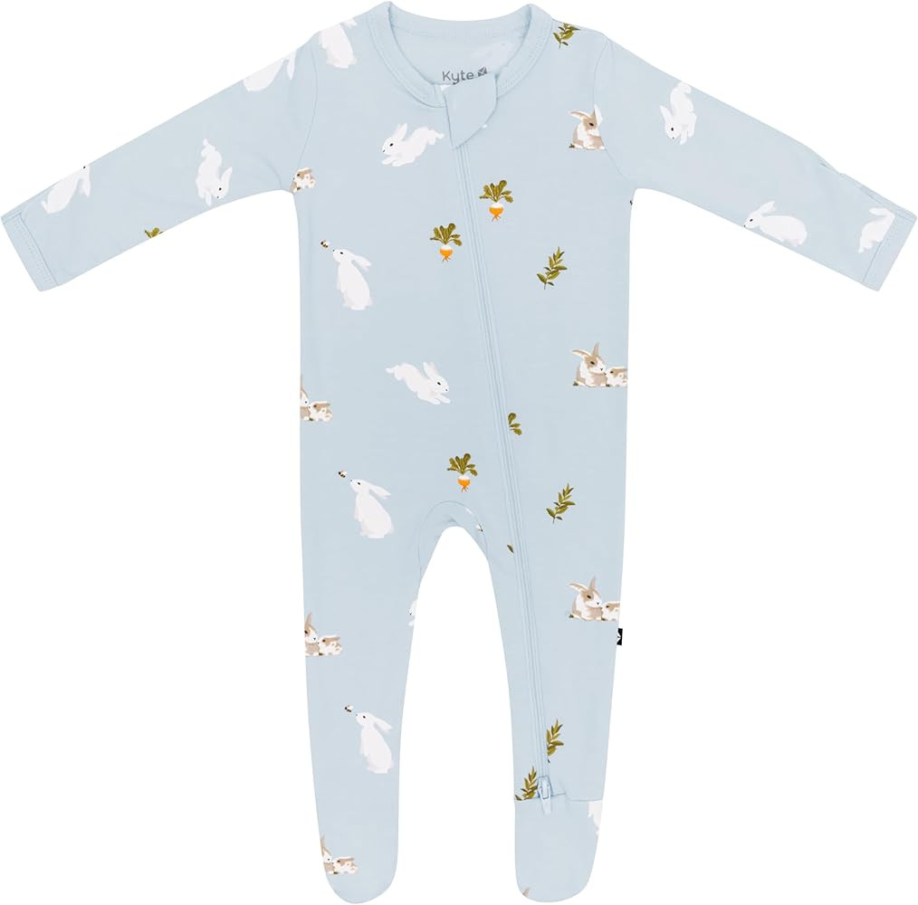 KYTE BABY Unisex Zipper Closure Footies, Rayon Made From Bamboo, 0-24 Months | Amazon (US)