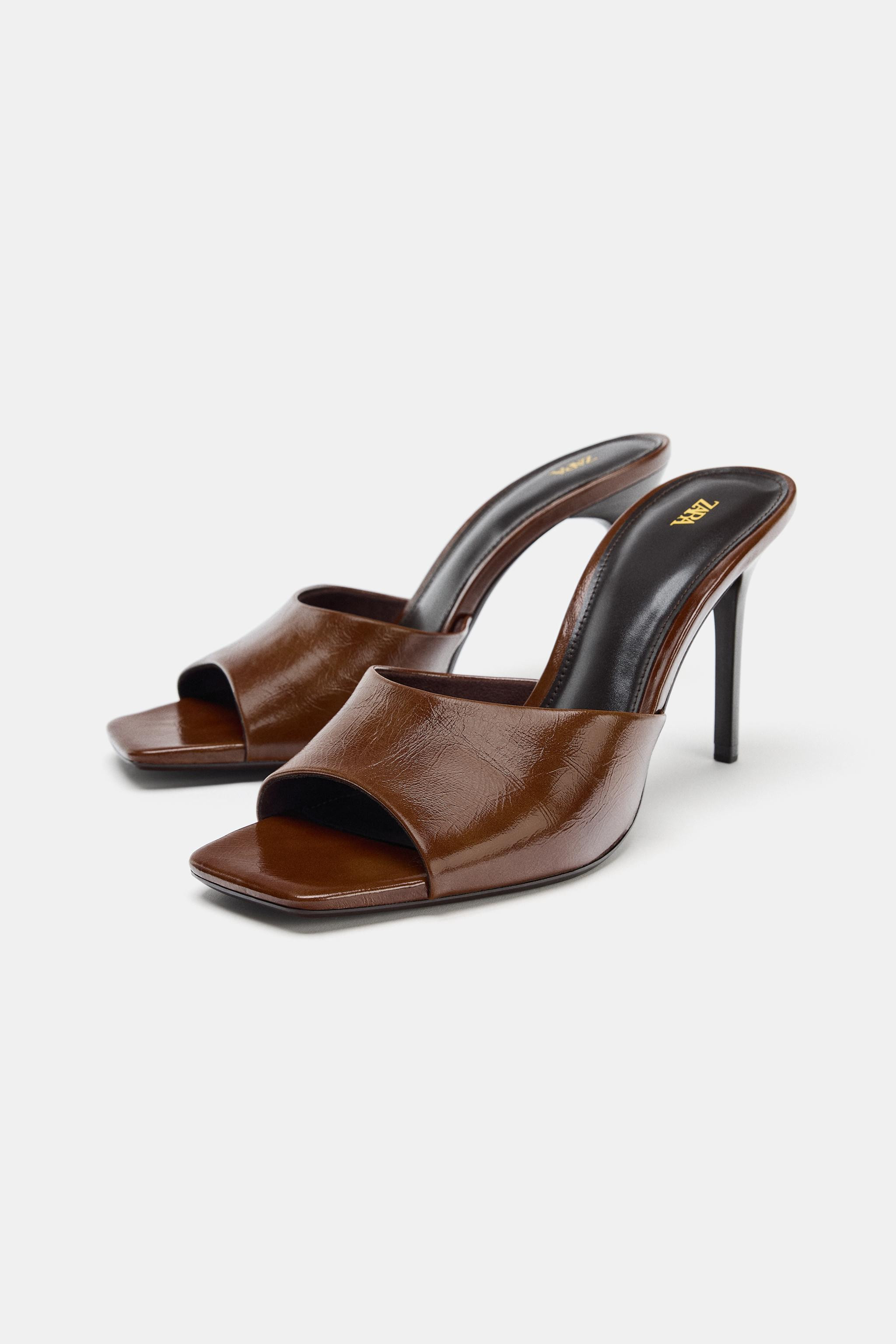 LEATHER HIGH-HEEL SHOES | Zara AU